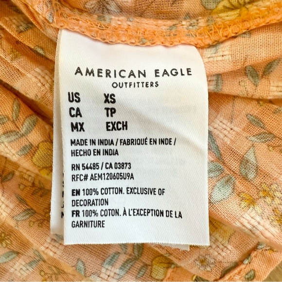 American Eagle Women’s Peplum Floral Top Size X-Small - Picture 12 of 13